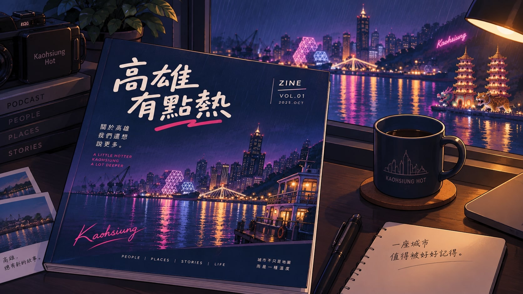 《高雄有點熱》創刊號封面：關於高雄，我們還想說更多。